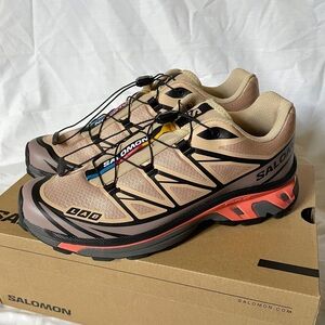 brand new in box tan salomon xt-6 sneakers women's 10 men's 9